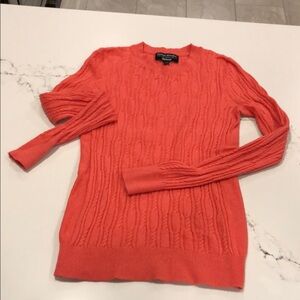 Banana Republic Cable Knit Sweater - Coral